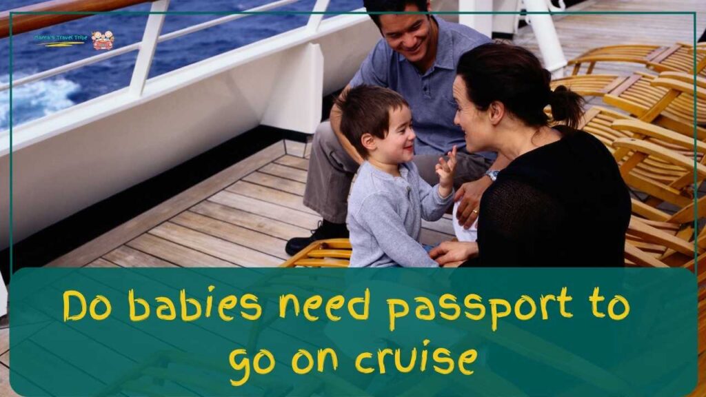 Family of three on cruise. mom dad and baby smiling on a cruise ship. do babies need passport to go on cruise