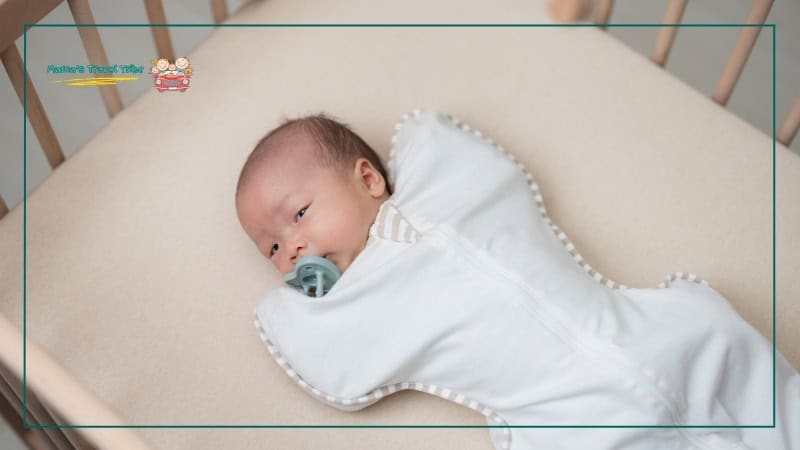 newborn sleeping in a sleep sack. Sleep sacks, blankets, and sleep position should follow the child’s usual safe setup, not the room’s default setup. Family Travel Safety Guide: Practical Safety Tips for Babies, Toddlers, and Young Kids